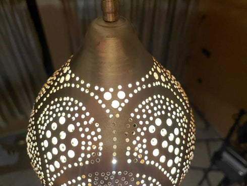 Handmade Moroccan Brass Pendant Light - Round Chandelier (PL 1075)